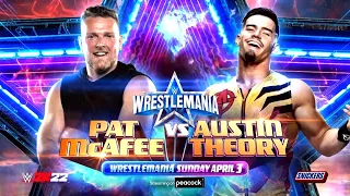 WWE Wrestlemania 38 Night 2 Pat McAfee vs Austin Theory Full Match