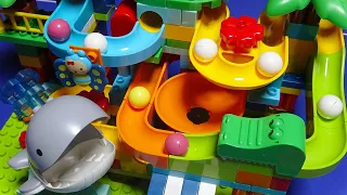 Marble Run Race ASMR ☆ Building Block Colorful Ball 259 Pieces