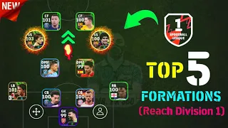 Top 5 Best Formation To Reach Division 1 eFootball 2024 Mobile || Custom Formation 🔥