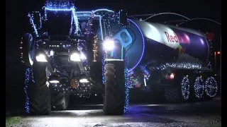 Christmas Tractors of Nenagh 2019 featuring Red Bull Slurry Tanker