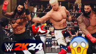 WWE 2K24 CODY RHODES VS ROMAN REIGNS Who will be champion this season?