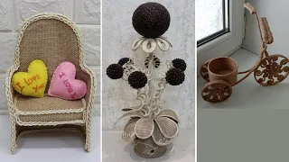 9 Jute craft ideas | Home decorating ideas | Jute showpiece idea