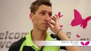 Short Cuts: Matiss Burgis (LAT) at European Table Tennis Championships 2013