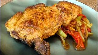 Juicy Pork Cutlets with Vegetables. Easy and Delicious Recipe!
