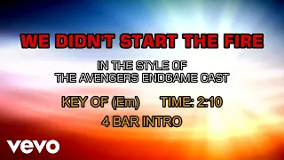 The Avengers Endgame Cast - We Didn't Start The Fire (Karaoke)