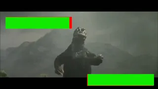 Godzilla vs Space Gyaos with healthbars