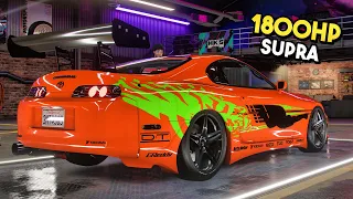 Need for Speed Heat - 1800HP+ Brian Toyota Supra Customization | Max Build