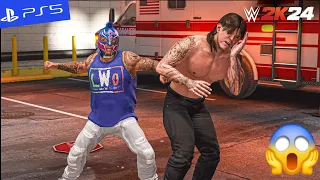 Rey Mysterio Attacks Dominik Mysterio Backstage - WWE 2K24 Gameplay | PS5" [4K60]