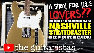 Squier Paranormal Nashville Stratocaster Review  🎸 Fender Telecaster Meets Stratocaster Mash Up! 🎸