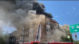 4-alarm fire burns through SW Portland apartment building