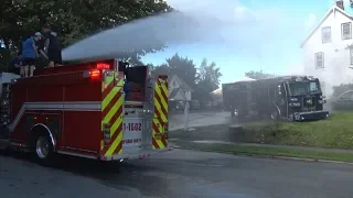 Spring Valley,NY Fire Department 17 Tanker Wetdown 8/4/18