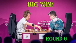 BIG WIN!! Magnus Carlsen vs Ian Nepomniachtchi || SuperUnited Blitz 2023 - R6