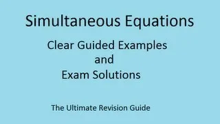 Quadratic Simultaneous equations - GCSE grade 8 and AS Maths revision