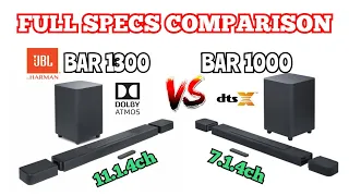 JBL Bar 1300 vs. JBL Bar 1000 Dolby Atmos Soundbar | Full Specs Comparison