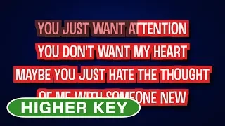Charlie Puth - Attention | Karaoke Higher Key