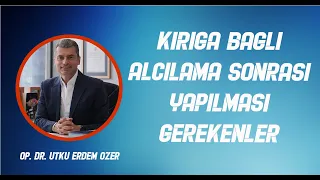 Kırık Sonrası Alçı Yapılan Hastalarda Dikkat Edilmesi Gerekenler || Op. Dr. Utku Erdem Özer