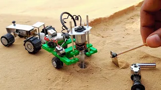 diy mini tractor science project borewell drilling machine | minimela | sahilips | mini creative