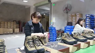 ​​​​​​​The process of making leather boots in China Factory