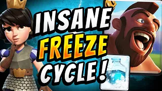 NO ONE EXPECTS THIS! HOG RIDER FREEZE DECK  — Clash Royale