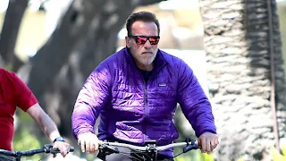 Arnold Schwarzenegger Bundles Up In Patagonia Jacket For Afternoon Bike Ride