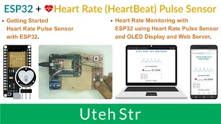 Arduino IDE + ESP32 + Pulse Sensor + OLED Display + Web Server | Heart Rate Monitoring with ESP32