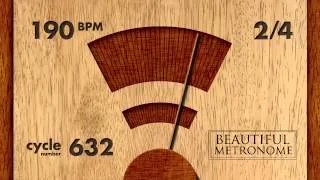 190 BPM 2/4 Wood Metronome HD