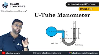 Easiest way to understand Pressure Measurement using U Tube Manometer with animations (English)