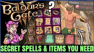 Baldur's Gate 3 - 3 NEW SPELLS & +2 ABILITY SCORE - 12 OP Items, Weapons & Armor - Best Gear Guide!