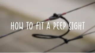 How to fit a peep sight - Compound Bow Setup