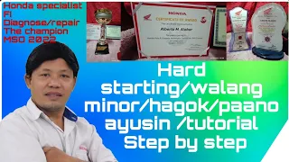 Hard starting /walang minor /hagok XRM125 fi paano ayusin, step by step tutorial