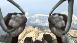 GTA S PC jumping off mt. chilliad with a sanchez