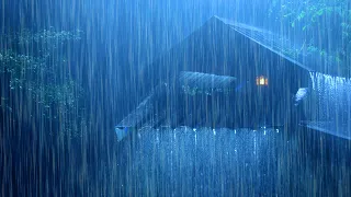 Rain Sounds for Sleep Stop Thinking with Thunderstorm and Loud Thunder on the Roof