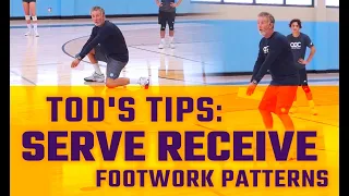 Tod's tips  Serve receive footwork patterns