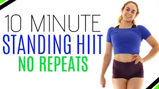 10 MIN STANDING LEGS + FAT BURN: Serious Workout for Weight Loss // No Repeat, No Equipment HIIT