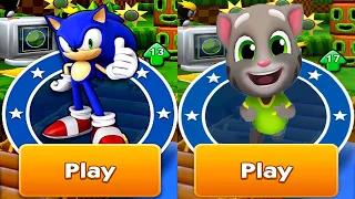 Sonic Dash VS Talking Tom Gold Run Gameplay - Sonic VS Talking Tom (Android,iOS)