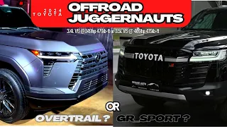 this is how Lexus GX550 Overtrail  vs Lc300 GR Sport! all GX550 trim differences + tow cap