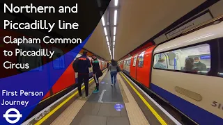 London Underground First Person Journey - Clapham Common to Piccadilly Circus via Leicester Square