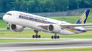 20 MINUTES of VERY UP CLOSE TAKEOFFS & LANDINGS | Singapore Changi Airport Plane Spotting [SIN/WSSS]