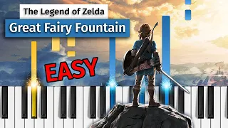 The Legend of Zelda - Great Fairy Fountain - EASY Piano Tutorial