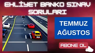 2023 TEMMUZ-AĞUSTOS  EHLİYET ANİMASYONLU SINAV SORULARI #EHLİYET2023-01