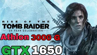 Rise of the Tomb Raider BENCHMARK ATHLON 3000G AND GTX1650 #gaming#benchmark#GTX1650#athlon3000g#CPU