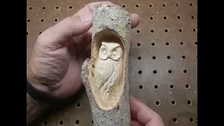 Carving a small Owl with Foredom and Dremel