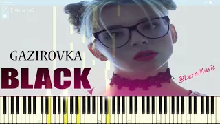 КАК ИГРАТЬ | GAZIROVKA - BLACK ( ВИДЕОУРОК, эксклюзивный пиано кавер)