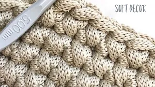 Crochet patterns | Half double crochet in rotary rows and in a circle | Knitting lessons