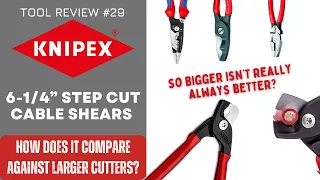 Knipex 6 1/4" StepCut Cable Shears - Small Hand Print... Big Cuts 95-11-160 - Step Cut 6.25 #knipex
