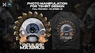 Photo Manipulation For Shirt Design | Photoshop Tutorial (Full Process + No Speed Up)