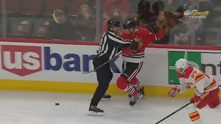 Connor Murphy Is Upset After Linesman Knocks Him Off The Puck