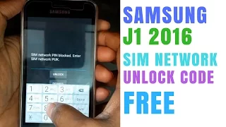 Samsung j1 6 sim network unlock code free | sm-j120f unlock code free ( j1 2016) | 2017