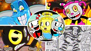 Cuphead DLC - All Final Bosses + Endings With Ms Chalice