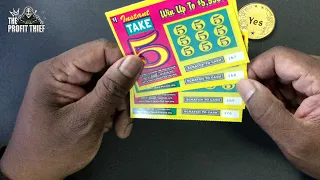 Instant Take 5 Scratch Off 💰 New York State Lottery Set of 4 Ticket Scratchers #scratchoffs  #lotto